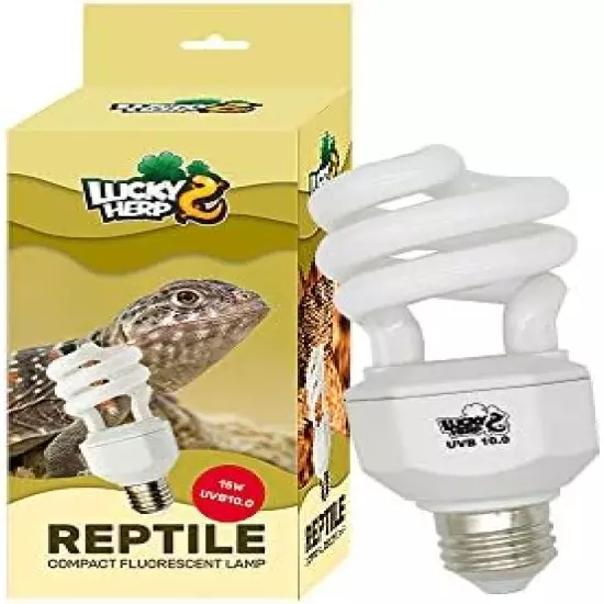 LUCKY HERP UVA UVB Reptile Light 10.0, Desert UVB 150 Compact Fluorescent Lamp 23W