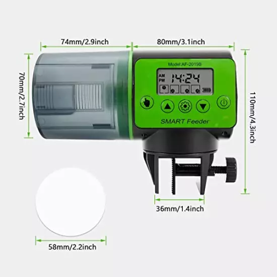 Smart Aquarium Mini Automatic Fish Feeder Vacation Auto Fish Tank Feeders with Timer Pet Feeding Dispenser LCD Fish Feeder Tool