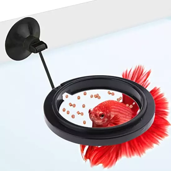 SunGrow Betta Feeding Ring, Prevent Water Turbulence from Washing Food into Filter, Practical Round Floating Food, Suitable for Guppy, Goldfish and Other Small Fish