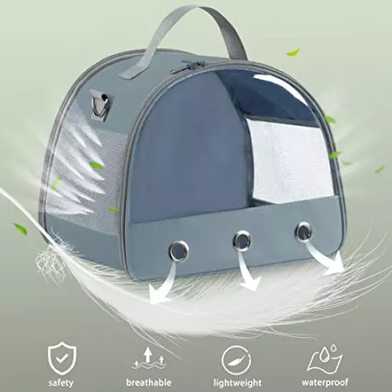 KIKIMINK Small Pet Carrier Bag, Guinea Pig Carrier, Hamster Hedgehog Cage, Portable Small Animal Bag, Breathable Bird Rat Bunny Squirrel Carrier, Travel Carrier Outdoor Handbag