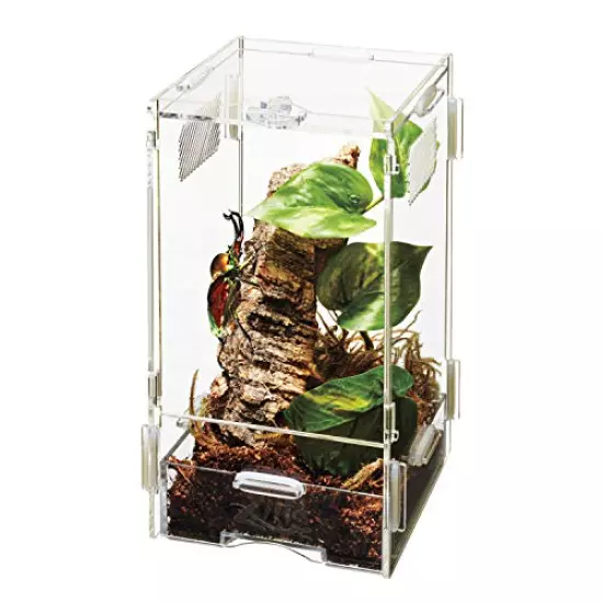 Zilla Micro Habitat Terrariums With Locking Latch Clear