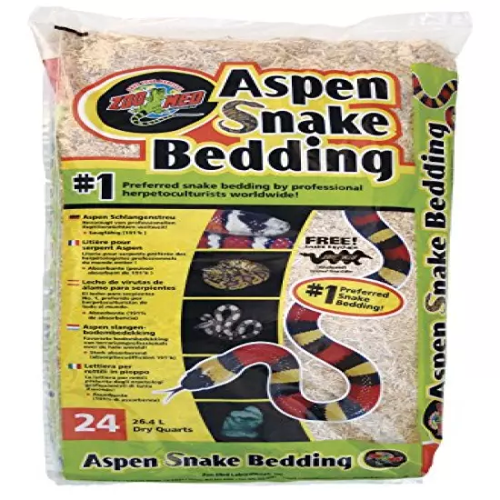 Ruff Ruff And Meow ZooMed Aspen Snake Bedding, 24 Quart