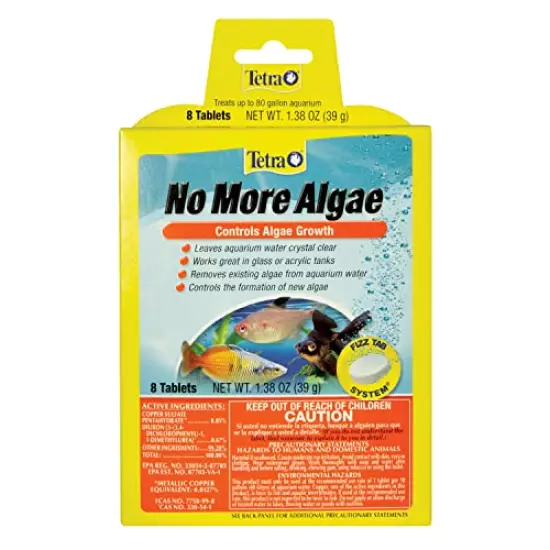 Tetra No More Algae Tablets 8 Count, Controls Algae In aquariums