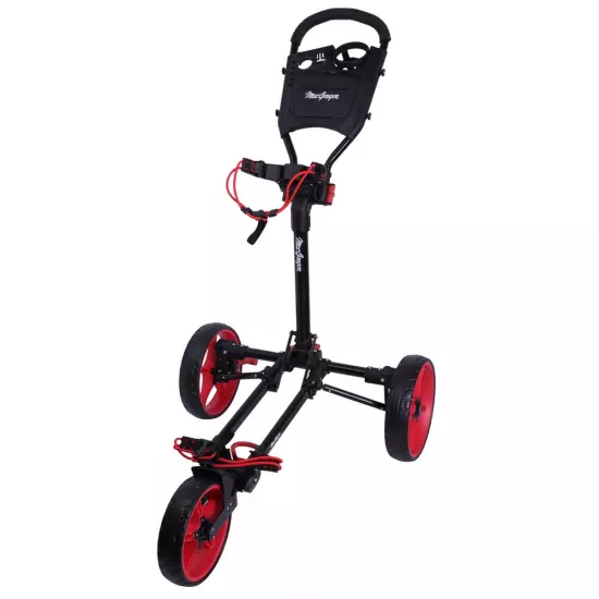 MacGregor Golf Flat Fold 3 Wheel Golf Cart / Trolley - Folds Completely Flat