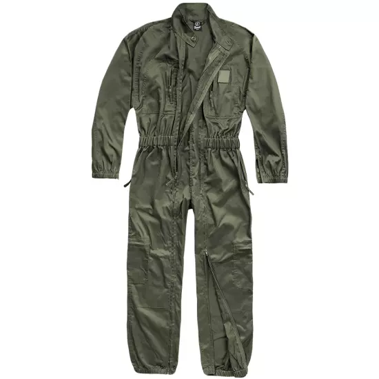 Brandit Flightsuit Soldier Parachutiist Surplus Coveralls Mens Uniform Olive