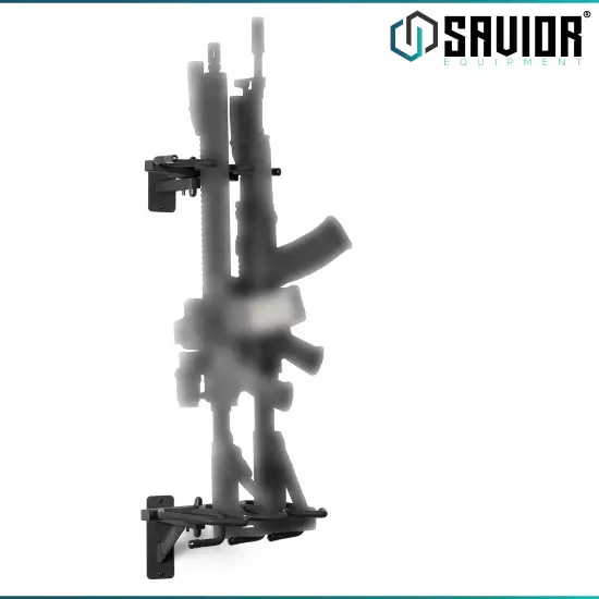 [SAVIOR]Vertical 3 Gun Rifle Wall Mount Rack Carbine Shotgun Hook Hanger Display