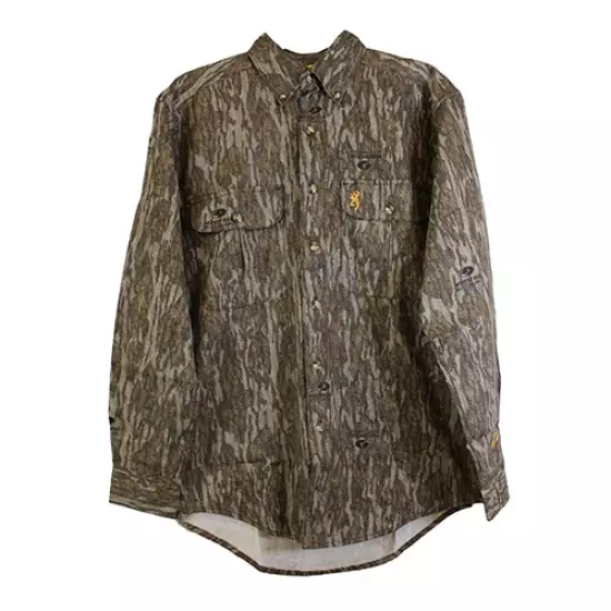 Browning 3017801904 Wasatch Mens XL Mossy Oak Bottomland Camo Hunting Shirt