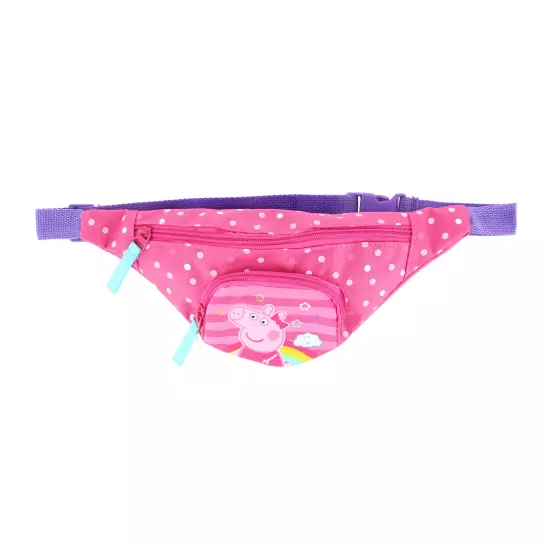 New Textiel Trade Girl's Peppa Pig Fanny Waist Pack with Polka Dots