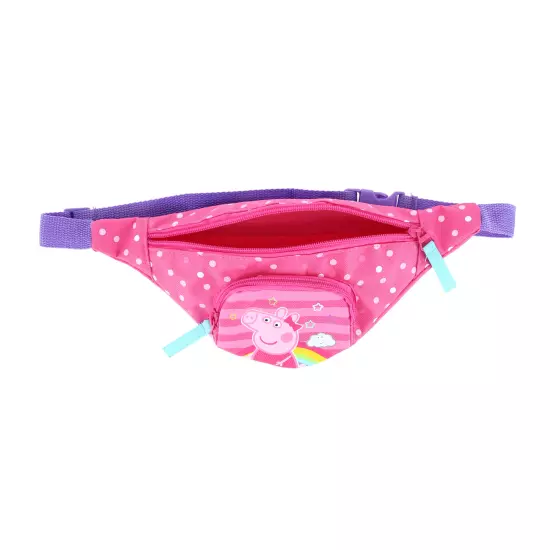 New Textiel Trade Girl's Peppa Pig Fanny Waist Pack with Polka Dots