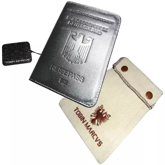 Handmade GERMAN REISEPASS RFID Blocking PASSPORT WALLET HOLDER Case Leather