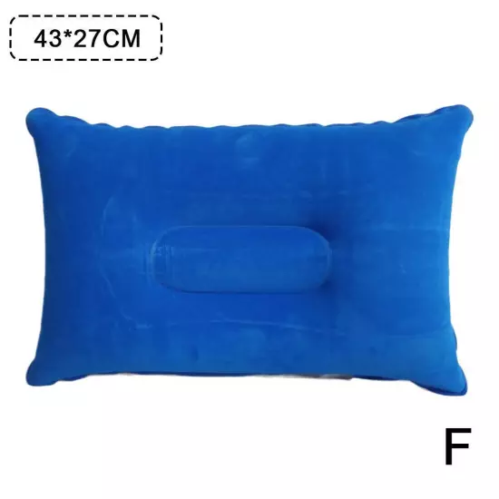 Air-Pillow Inflatable Cushion Portable Head Rest Compact Travel Camping^