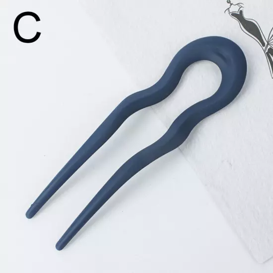 Women Hair Pin U Shaped Fork Stick French Fashion Hairstyle Resin Hair Clips