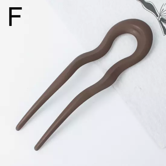 Women Hair Pin U Shaped Fork Stick French Fashion Hairstyle Resin Hair Clips