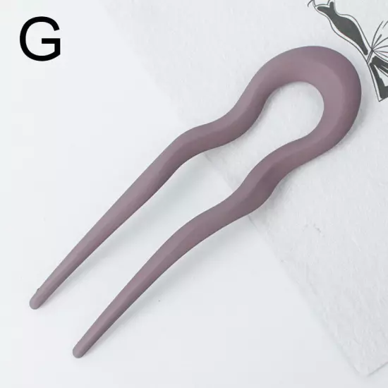 Women Hair Pin U Shaped Fork Stick French Fashion Hairstyle Resin Hair Clips