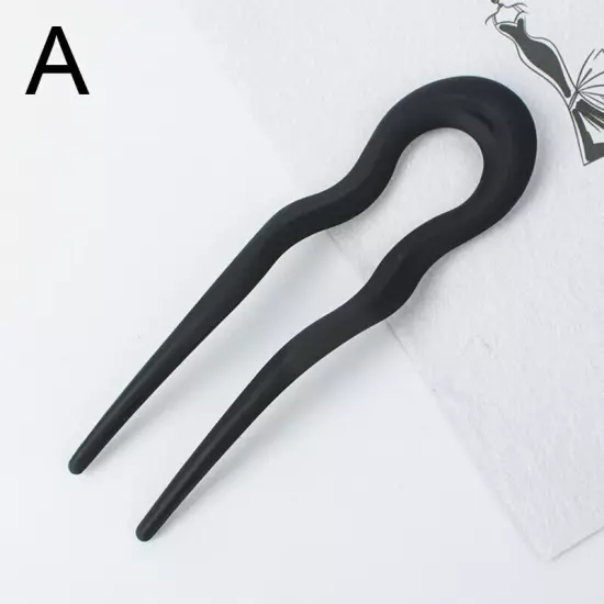 Women Hair Pin U Shaped Fork Stick French Fashion Hairstyle Resin Hair Clips