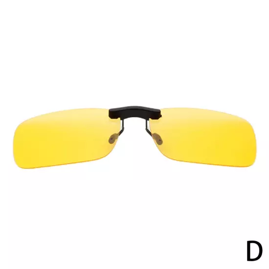 Night Vision Anti Glare Polarized Clip on Sunglasses Up Flip Lens BEST