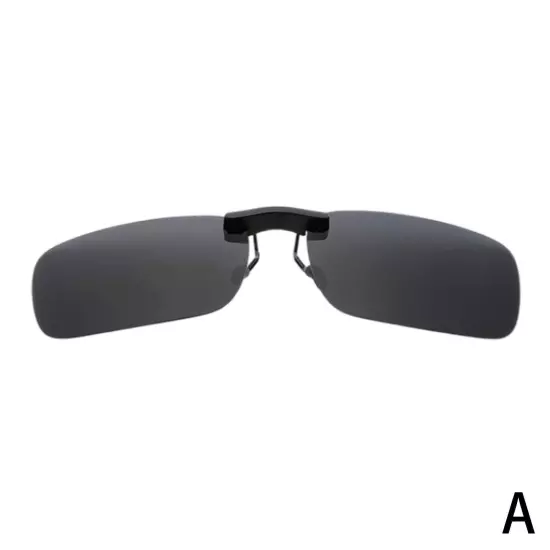 Night Vision Anti Glare Polarized Clip on Sunglasses Up Flip Lens BEST