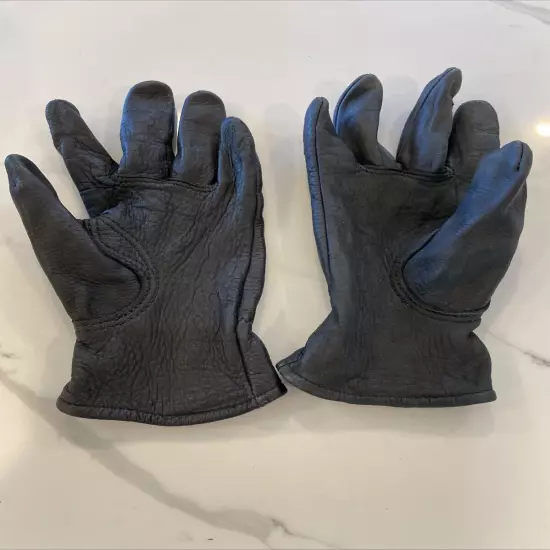 Churchill JRC Black Leather Gloves Unlined Medium