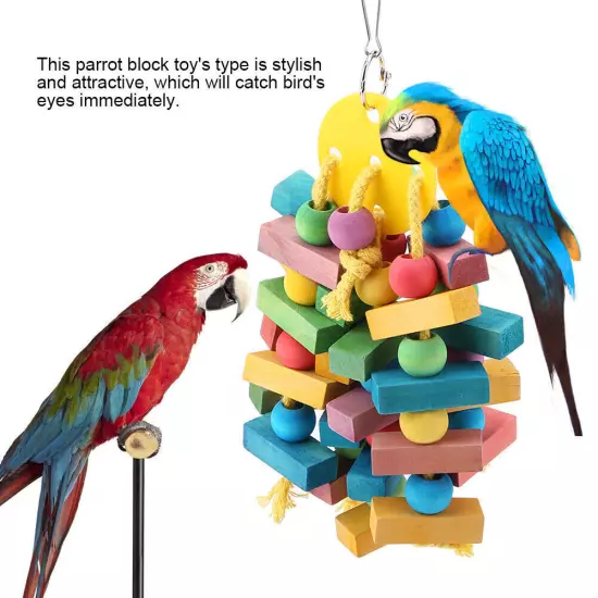 Parrot Toy Bird Toys Hanging Wooden Toy Parrot Swing Suitable for Parrots and