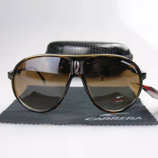 New Men's Women's Retro Outdoor Matte Black Sunglasses Carrera Glasses+Box C01