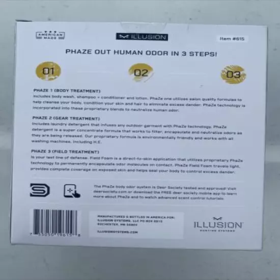 PhaZe Body Odor System 5 Pack #1 Deer Hunter's Scent Elimination & Scent Control
