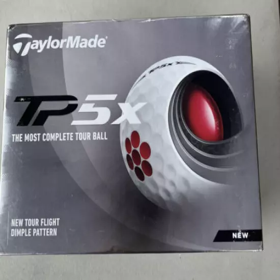 TaylorMade TP5 X Golf Balls 3 Dozen White With Logos Kev Tec Brand New