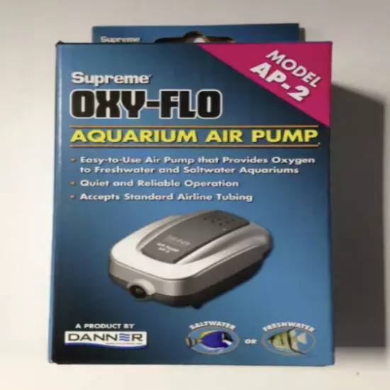 Danner Aqua Supreme Air Pump for Aquariums - AP-2 - 1 outlet New E21