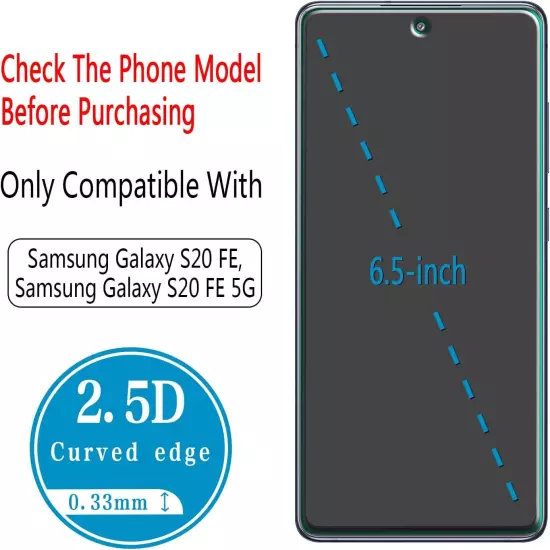 2Pack-Premium Tempered Glass Screen Protector For Samsung Galaxy S20 FE 5G