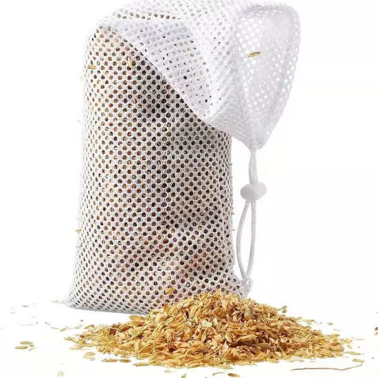 Thistle Seed Finch Feeder Bag Durable Hanging Mesh Sock with Drawstring Z9U5