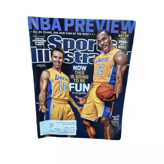 Dwight Howard Steve Nash Sports Illustrated October 2012 Lakers magazine