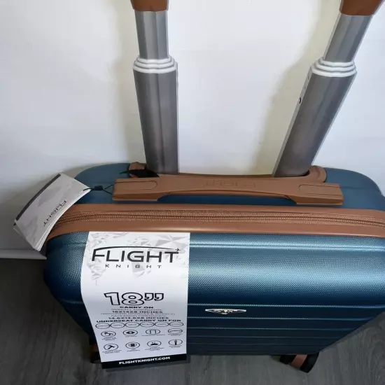 FLIGHTKNIGHT Carry On Suitcase 18x14x8 Hardside Built In TSA Lock & USB