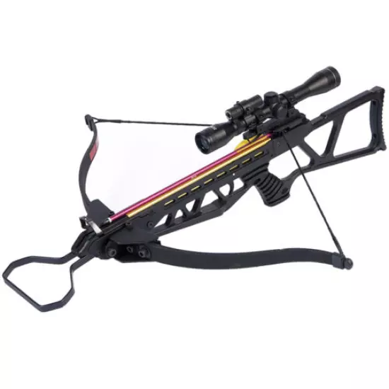 180 lb Black / Camouflage Camo Hunting Crossbow Bow +4x20 Scope +7 Arrows 150 80