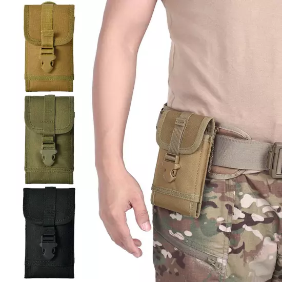 Tactical Military Universal Cell Phone Pack Bag Waist Belt Molle Pouch Holster