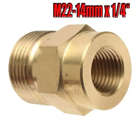 Long Life Male Adaptor M22 Internal And External Thread 1Pcs 1pc Brass