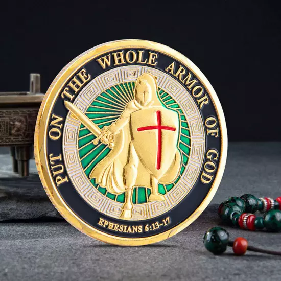 100PCS Put On the Whole Armor of God Commemorative Challenge Coin Collection