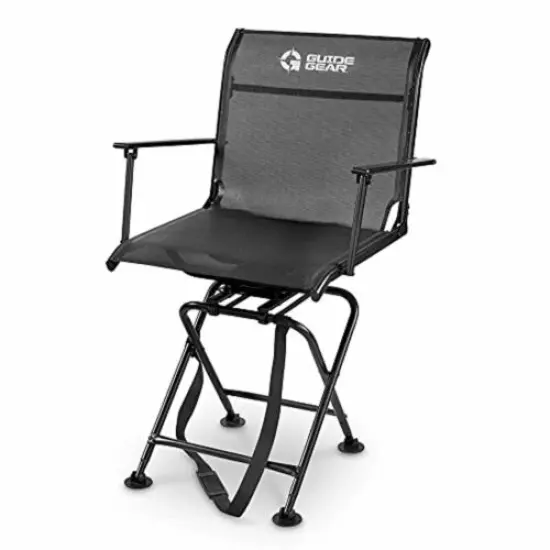 Guide Gear Big Boy Hunting Blind Chair with Armrests, Portable Folding Seat for 