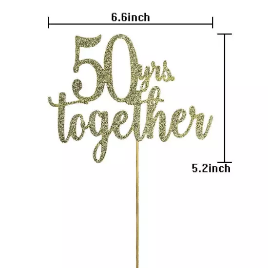 50 Years Together Cake Topper for 50th Anniversary Birthday Wedding Party Dec...