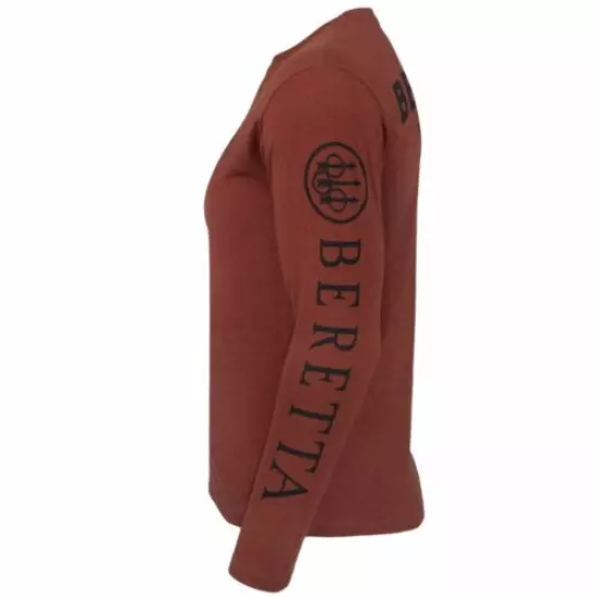 BERETTA Mens Wing Shooter Rust Heather Long Sleeve T-Shirt (TS206T18900026)