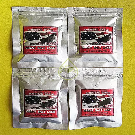 Brine Shrimp Egg 90% Hatch Artemia Cysts American Eagle USA PREMIUM Quality