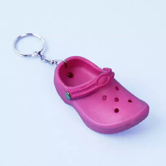 Color Slipper Keychain Shoes Keyring Backpack Sandal Crocs Funny Pendant Mini