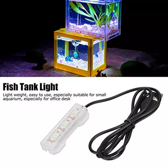 LED Aquarium Light, Light Weight USB Charging Underwater Light, Plastic Water...