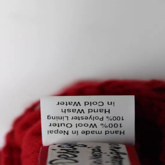 Nirvanna Designs Womens Ball Pattern Cable Knit Fleece Lined Mittens Red Wool