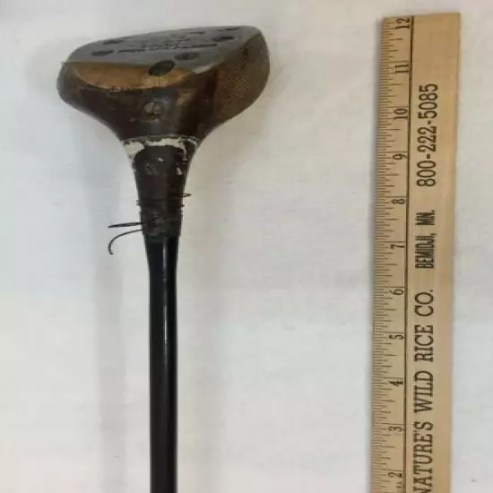  Golf Club Hickory Wood Steel Shaft Brassie Spoon Good Size 1 Head Sport Vintage