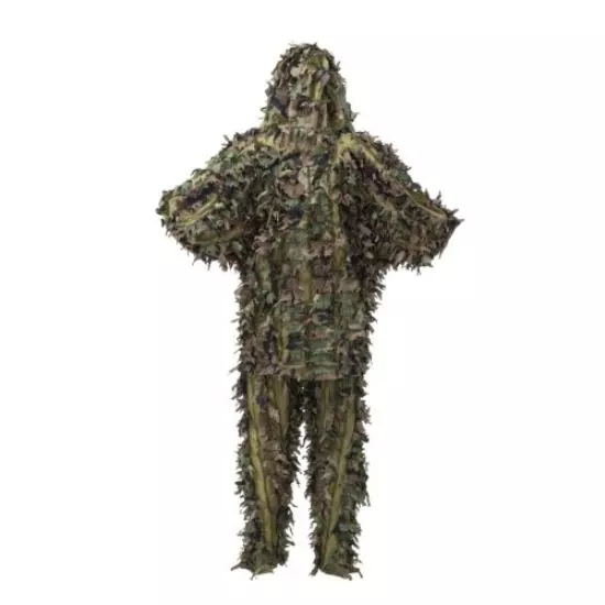 Ghillie Suit Sniper Camouflage Set Tactical Poncho Helikon-Tex Leaf Woodland 