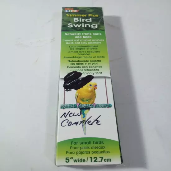 Bird Swing Plus Trimmer Naturally Trims Nails And Beak Of Pet NIB