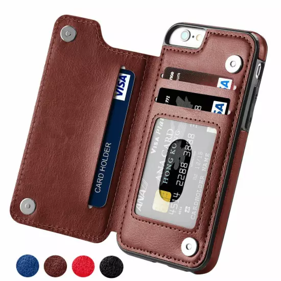 Wallet Card Case Cover Leather Magnetic For iPhone 15 16 PRO MAX 14 13 12 11 XS 