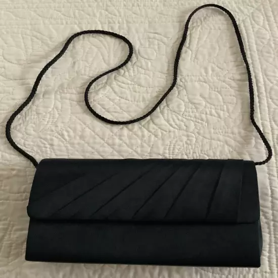 Womens Black Evening Envelop Clutch Bags Formal Prom Party Handbag Wedding Purse