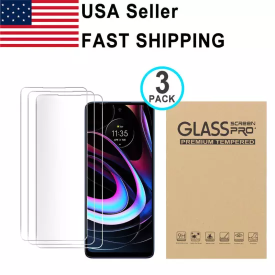 3PACK Tempered Glass For Motorola Moto Edge 2021 2022 2023/Edge+ 2023 5G UW