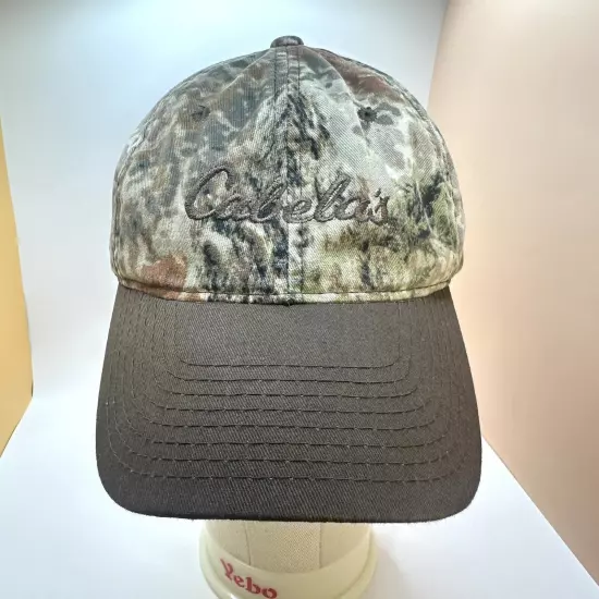 Cabelas Camo Hat Adjustable Camouflage Cap Embroidery On Side Hunting Fishing 