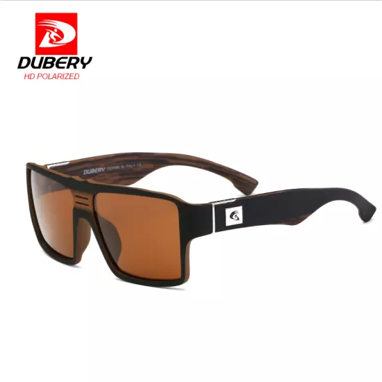 DUBERY Men Polarized Square Sunglasses Oversize Driving Fishing Sport Glasses 